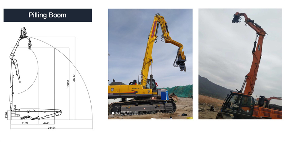 Juxiang Design Excavator Long Reach Boom spe03