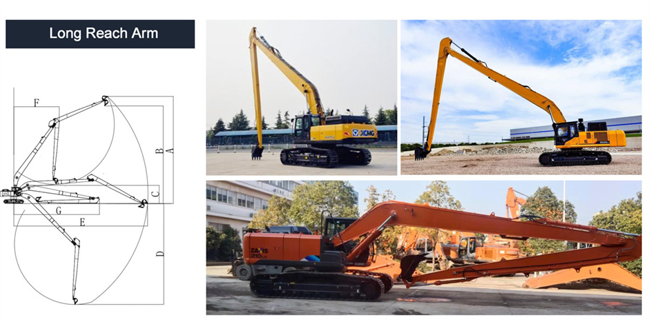Juxiang Design Excavator Long Reach Boom spe04