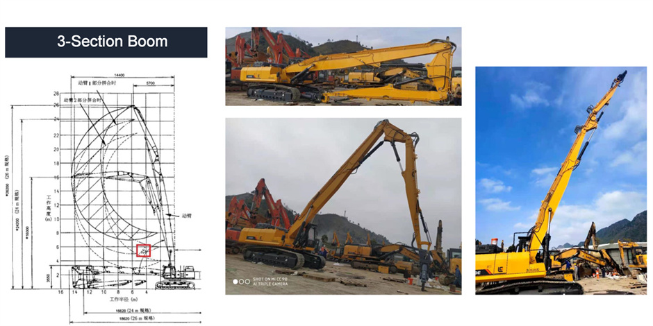 Juxiang Design Excavator Long Reach Boom spe05